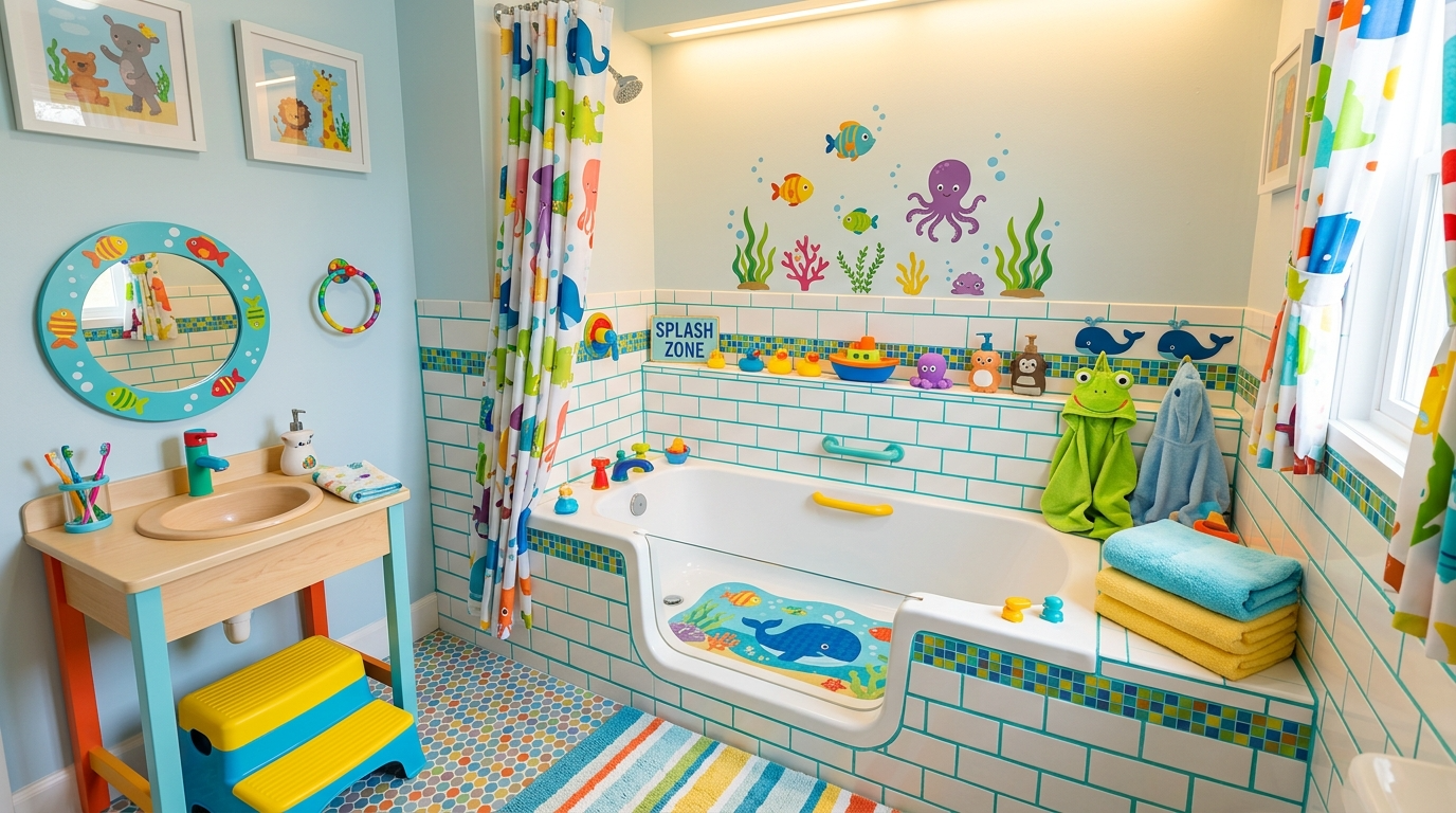 Keep countertop items minimal with a small tray setup